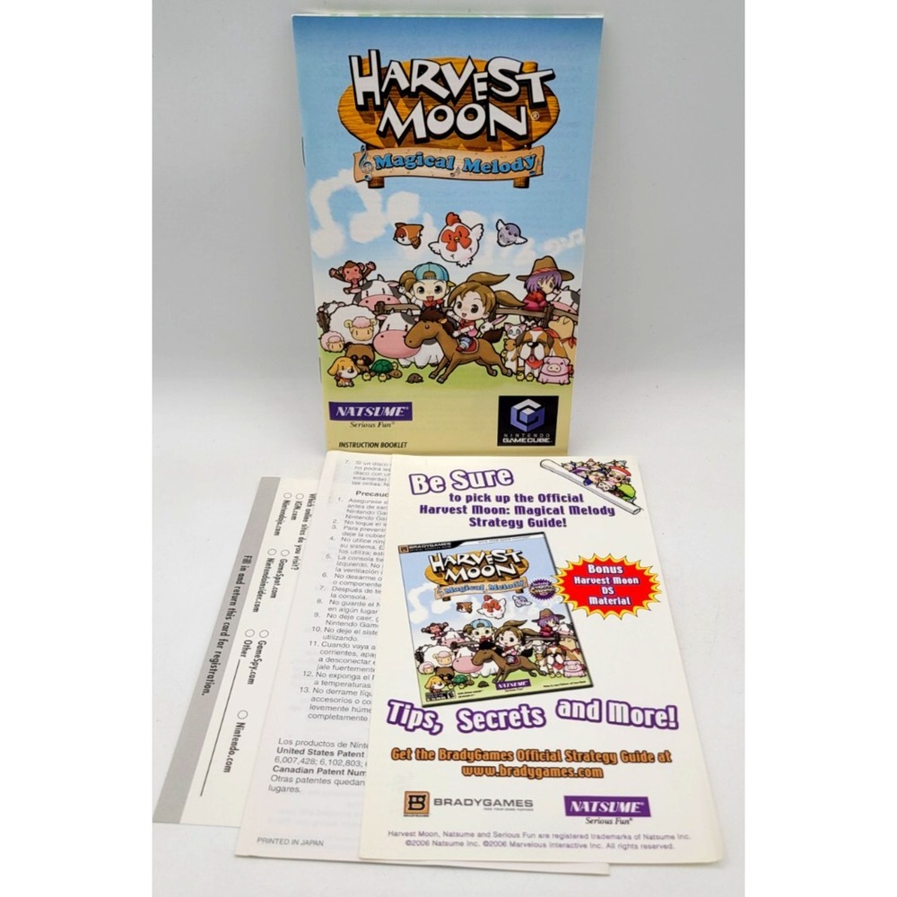 Harvest Moon: Magical Melody Video Game NINTENDO GAMECUBE MANUAL ONLY *NO GAME*